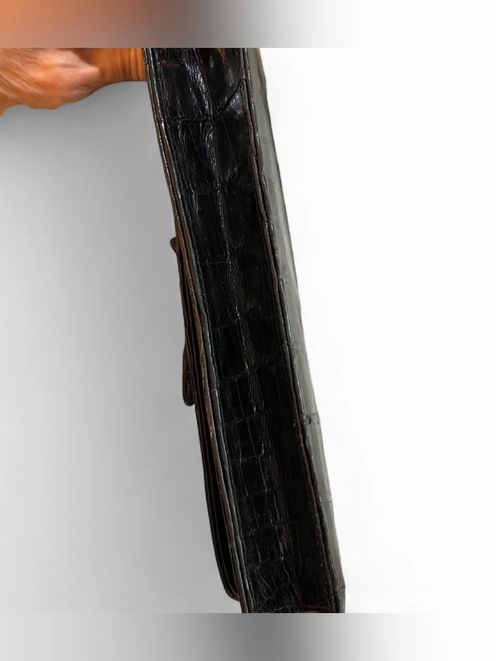 Black De Pinna Crocodile Leather Clutch - Classic Women’s Evening Bag